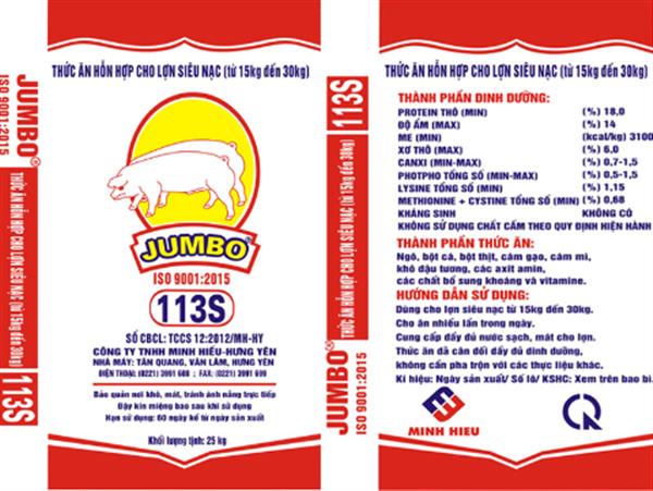 Thức ăn hỗn hợp cho lợn siêu nạc từ 15kg đến 30kg - 113S